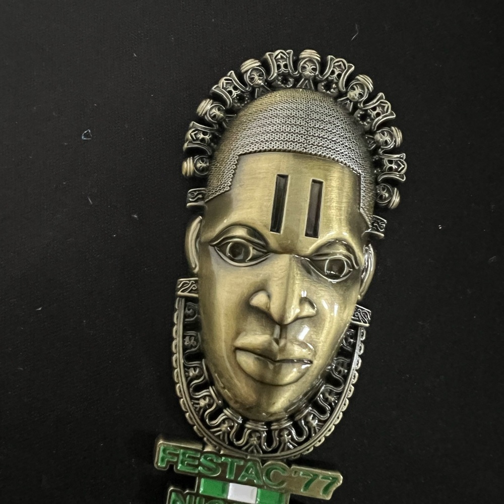 Vintage African Bronze Benin Heritage fridge magnet